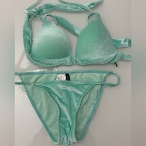 PrettyLittleThing Light Green Bikini Set